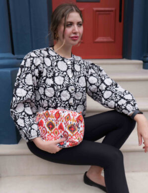 New Black White Color-Full Handmade – 100% Cotton Outfit Top for outing, outdoor, summer and winter