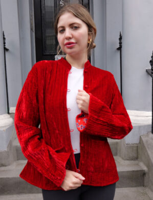 Blue Door Fav-New Red Color-Full Handmade – 100% Cotton Outfit Top for outing, outdoor, summer and winter