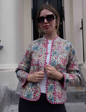 The Blue Door -New Pink Mix-Full Handmade – 100% Cotton Outfit Jacket for outing, outdoor, summer and winter