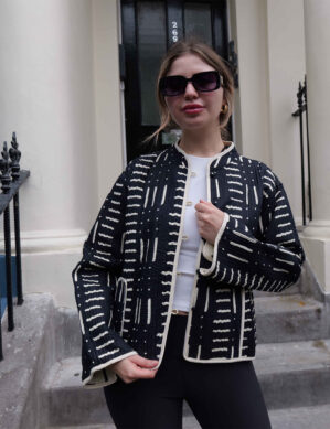 The Blue Door -Black Full Handmade – 100% Cotton Outfit Top for outing, outdoor, summer and winter Perfect for Outings & All Seasons