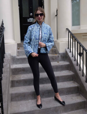 The Blue Door -Sky Blue Full Handmade – 100% Cotton Outfit Jacket for outing, outdoor, summer and winter Perfect for Outings & All Seasons